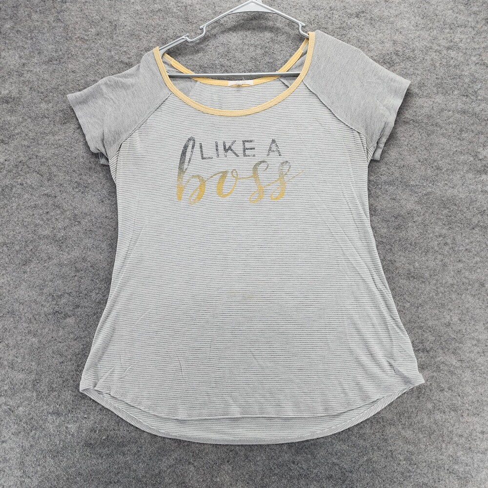 Maurices Shirt Womens Large Gray Short Sleeve Like A Boss